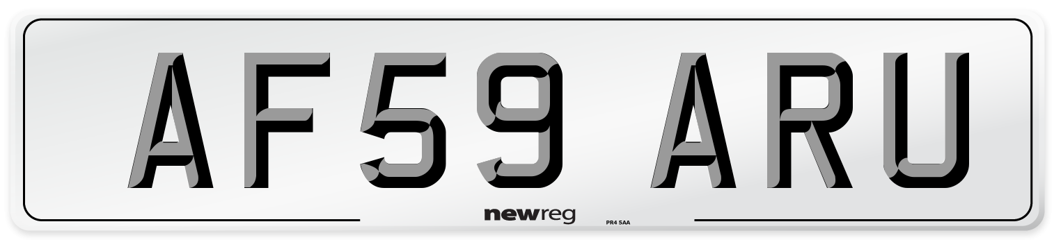 AF59 ARU Number Plate from New Reg